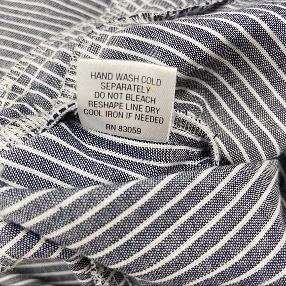 NWT Drew Jumpsuit Chambray and White Striped Sz M - Picture 6 of 11